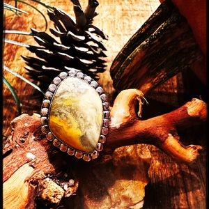 Agate large stone statement ring.